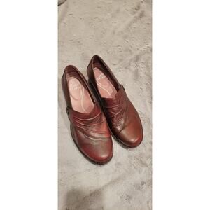 Dansko Professional Loafer Shoes Womens Size 39 Burgundy Patent Leather Slip On
